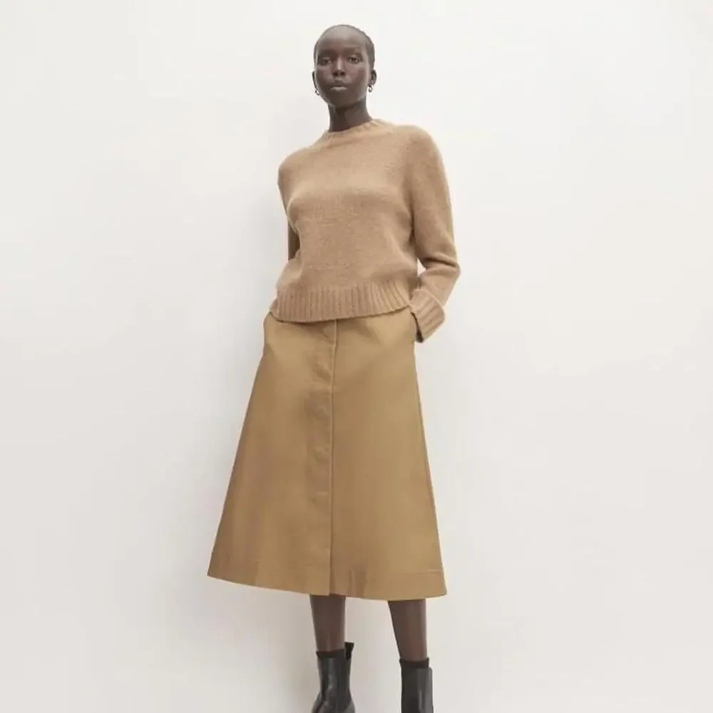 Everlane / structured A-line cotton skirt - Picture 2 of 7